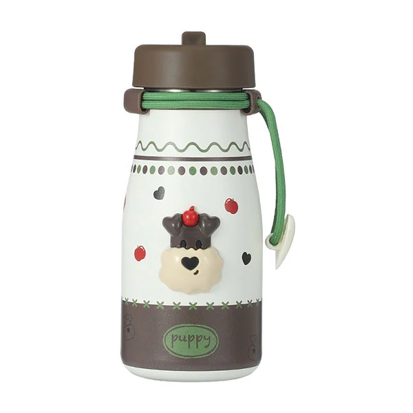 வைக்கோலுடன் துருப்பிடிக்காத ஸ்டீல் பால் பாட்டில்